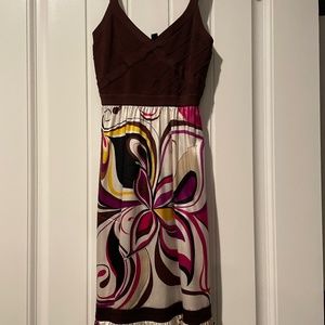 Bebe Brown & Floral Dress